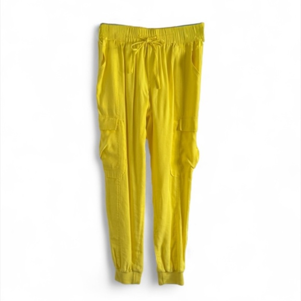 I.N.C INTERNATIONAL CONCEPTS YELLOW DRAWSTRING JOGGERS PANTS SZ M - Picture 2 of 4